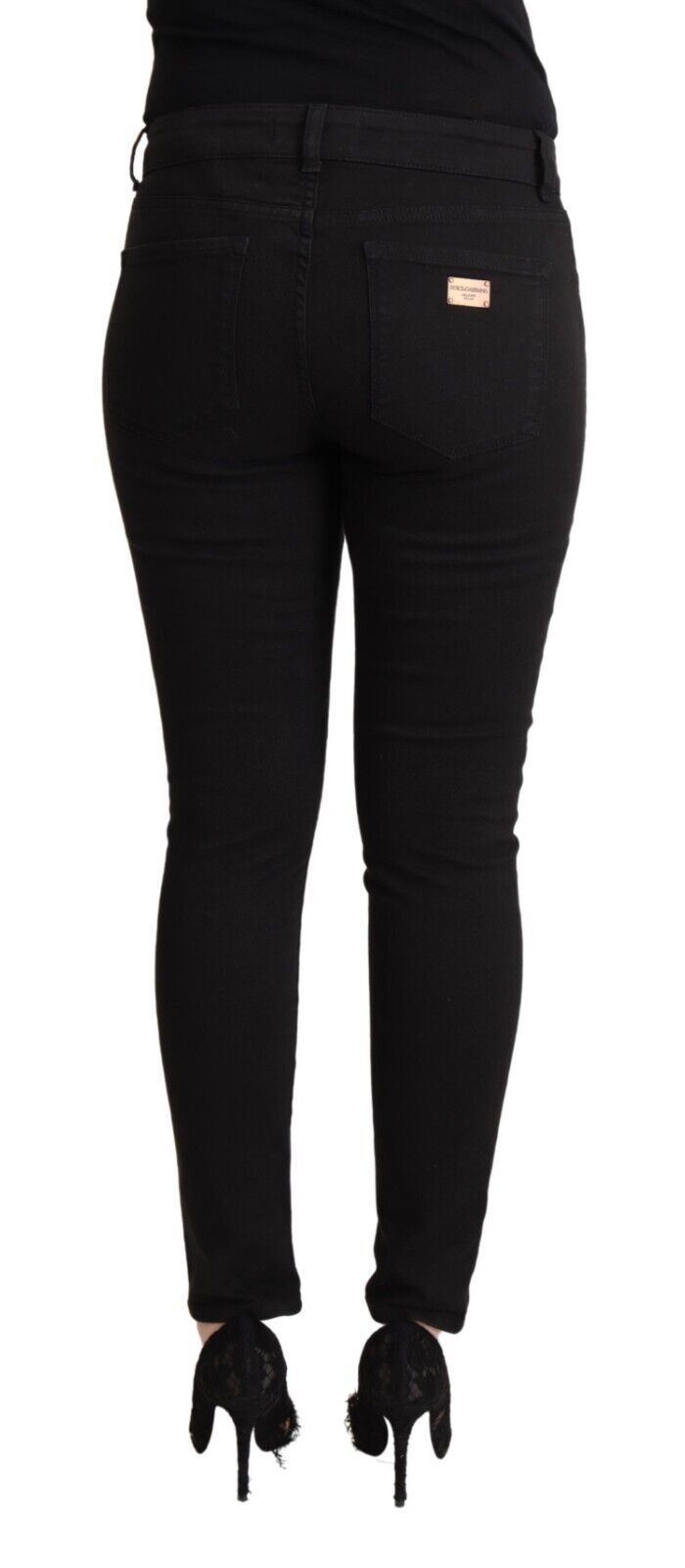 Dolce &amp; Gabbana Schicke Slim Fit-Jeans in Schwarz
