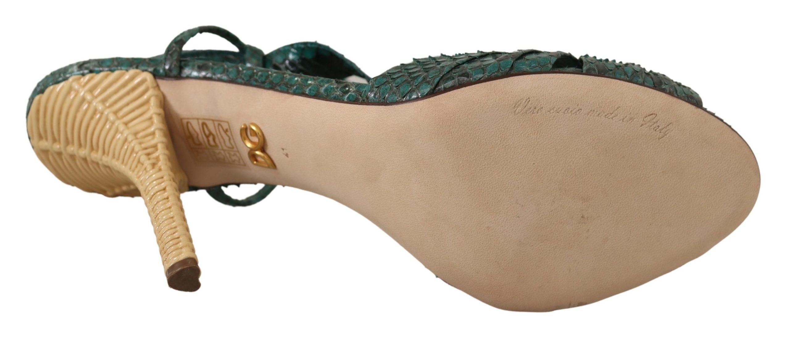Dolce &amp; Gabbana Élégantes escarpins à lanières en python vert
