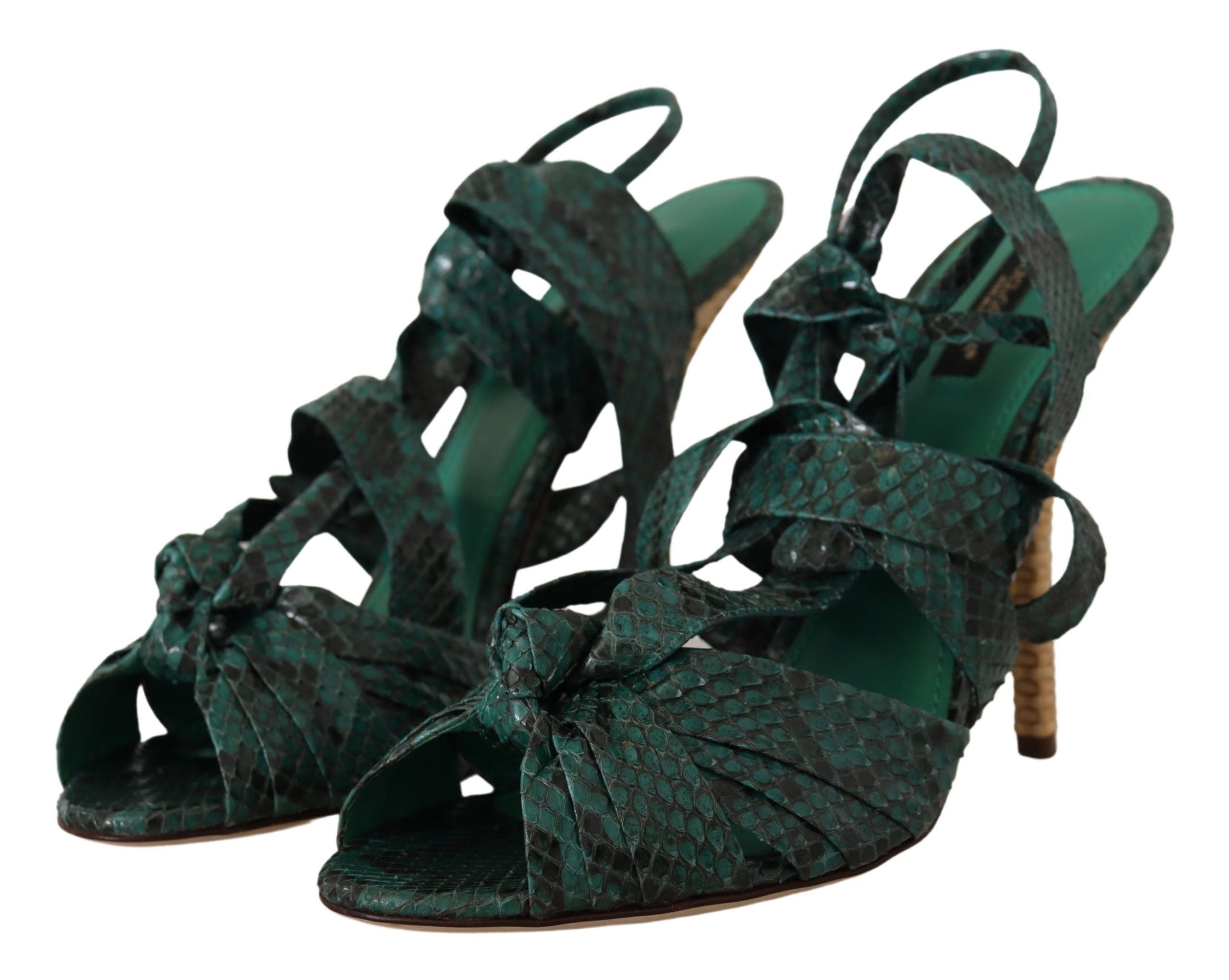 Dolce &amp; Gabbana Élégantes escarpins à lanières en python vert