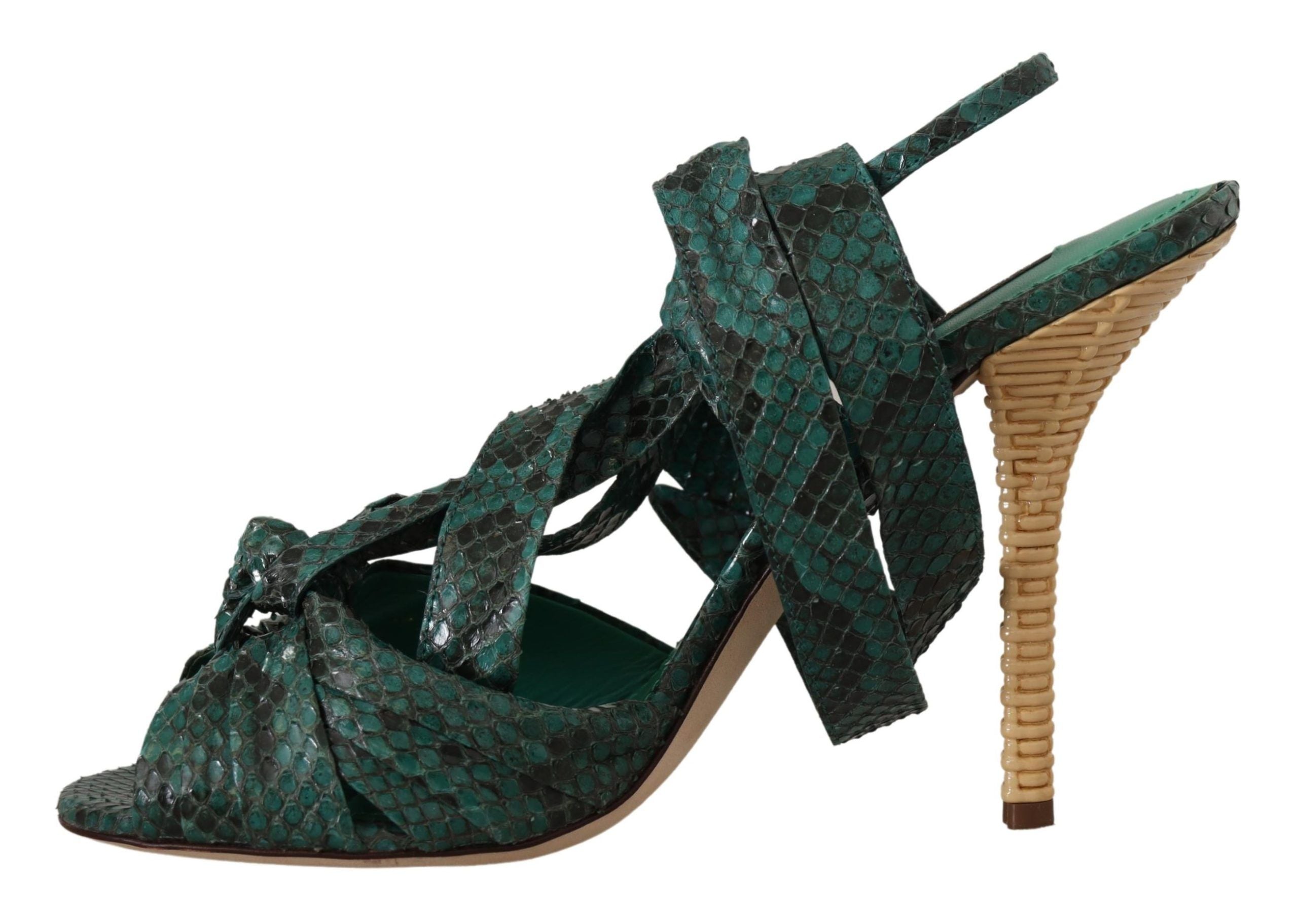 Dolce &amp; Gabbana Élégantes escarpins à lanières en python vert