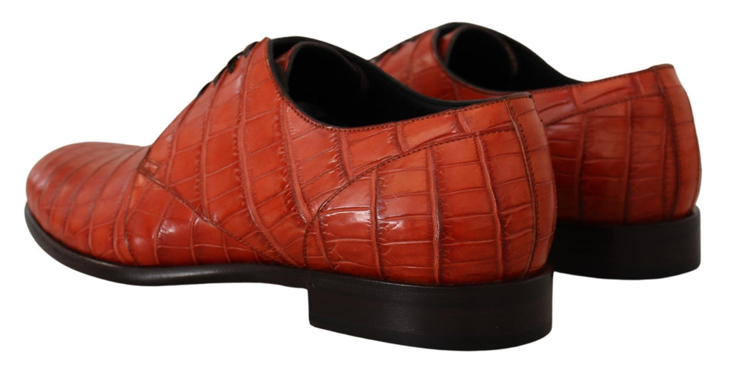 Dolce &amp; Gabbana – Exquisite Schnürschuhe aus exotischem Krokodilleder