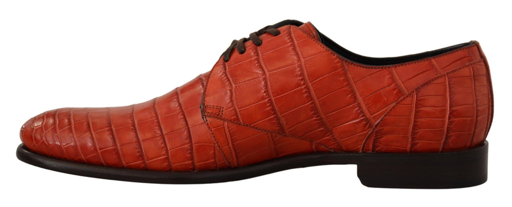 Dolce &amp; Gabbana – Exquisite Schnürschuhe aus exotischem Krokodilleder