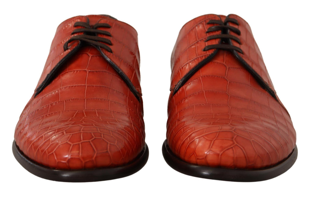 Dolce &amp; Gabbana – Exquisite Schnürschuhe aus exotischem Krokodilleder