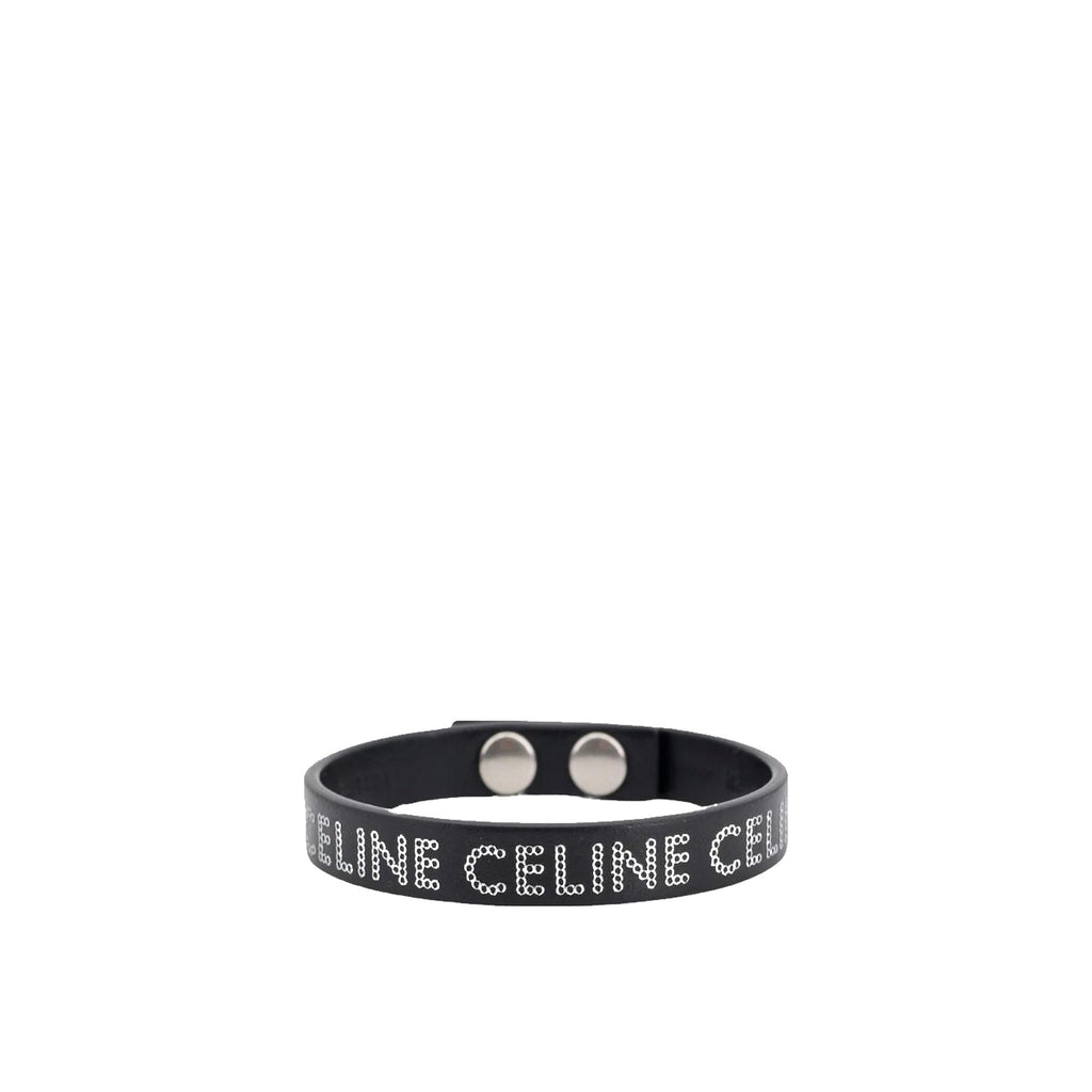 Celine Leather Logo Bracelet