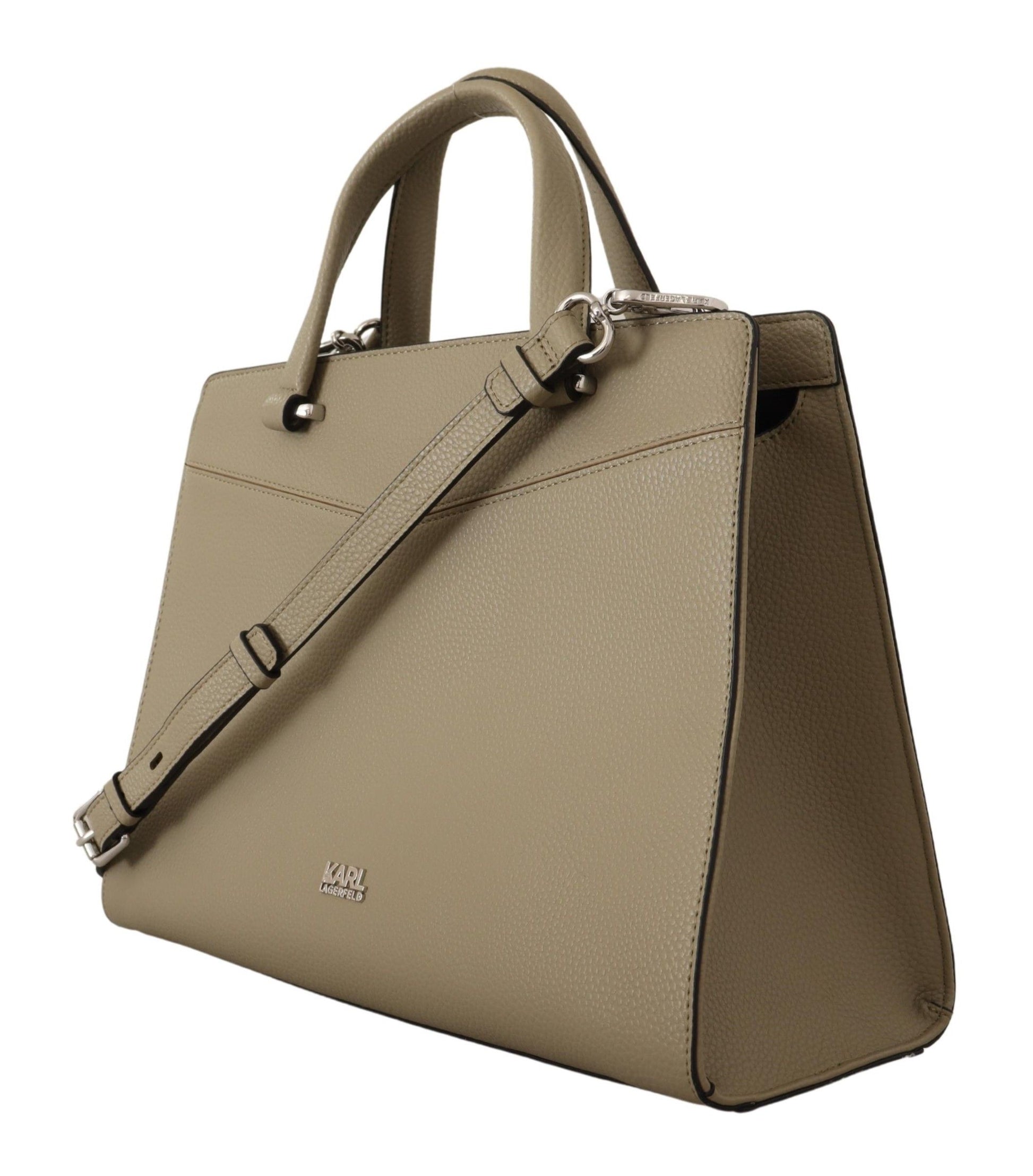 Sac fourre-tout en cuir vert sauge enchanteur Karl Lagerfeld