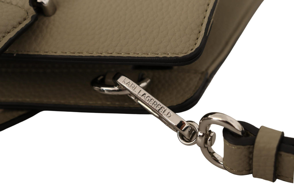 Sac fourre-tout en cuir vert sauge enchanteur Karl Lagerfeld