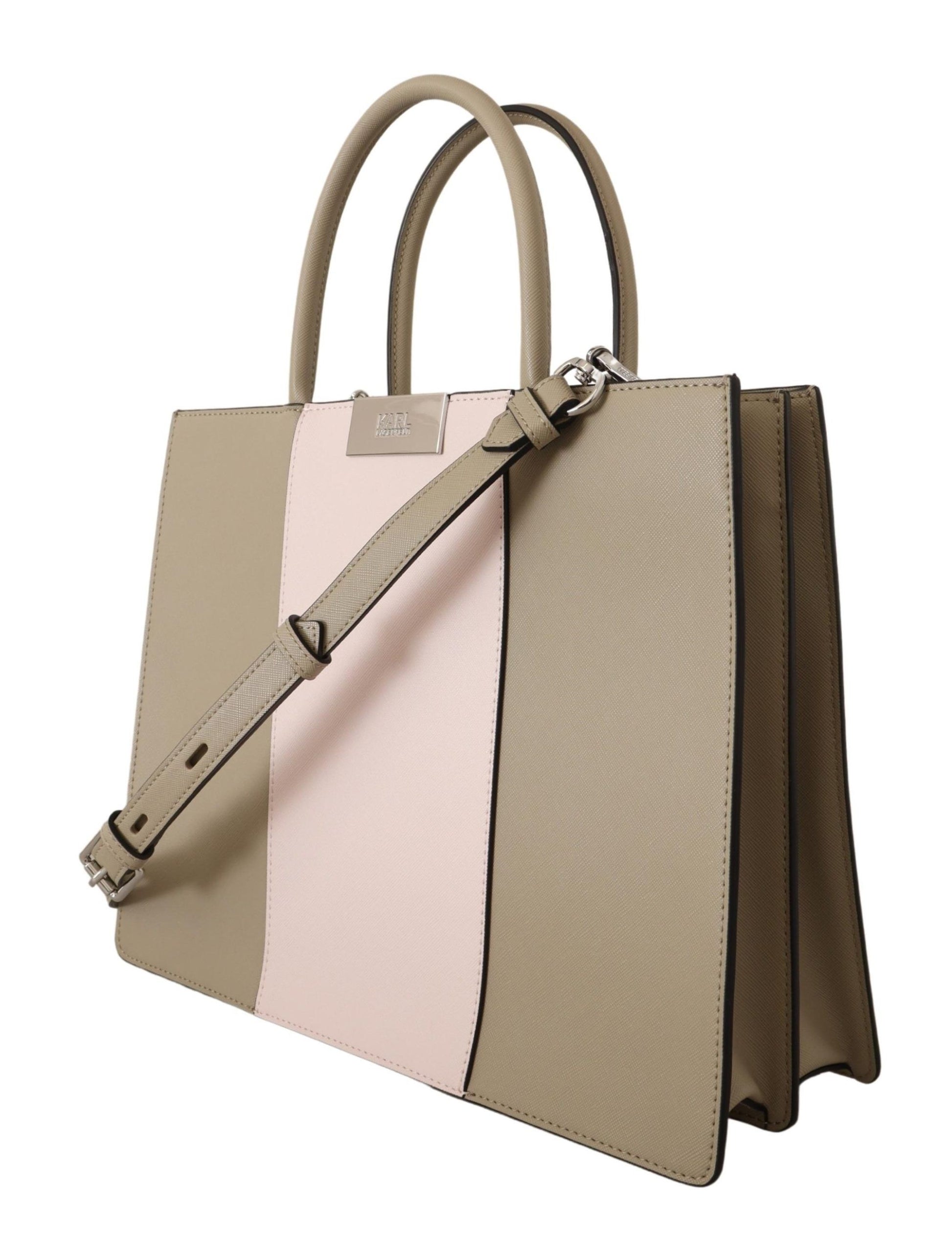 Sac fourre-tout élégant vert sauge Karl Lagerfeld