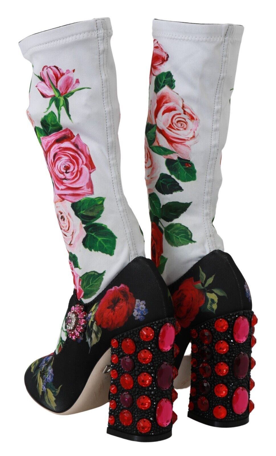 Dolce &amp; Gabbana – Sockenstiefel mit Blumenverzierung