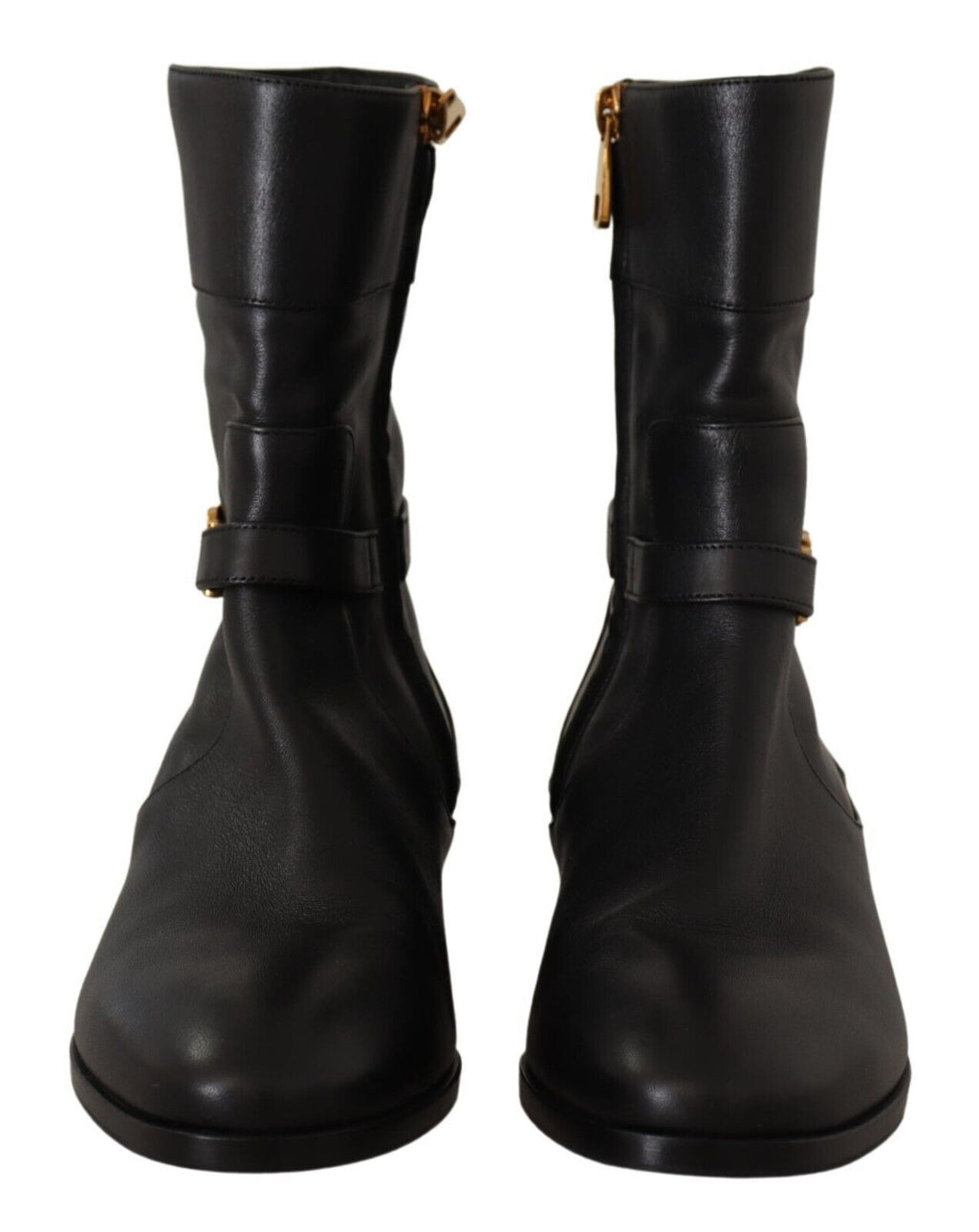 Dolce &amp; Gabbana Elegante Bikerstiefel aus Leder