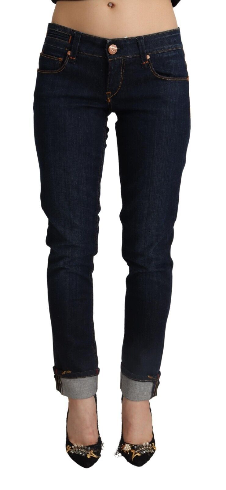 Acht Slim Fit Dunkelblauer Denim Elegance