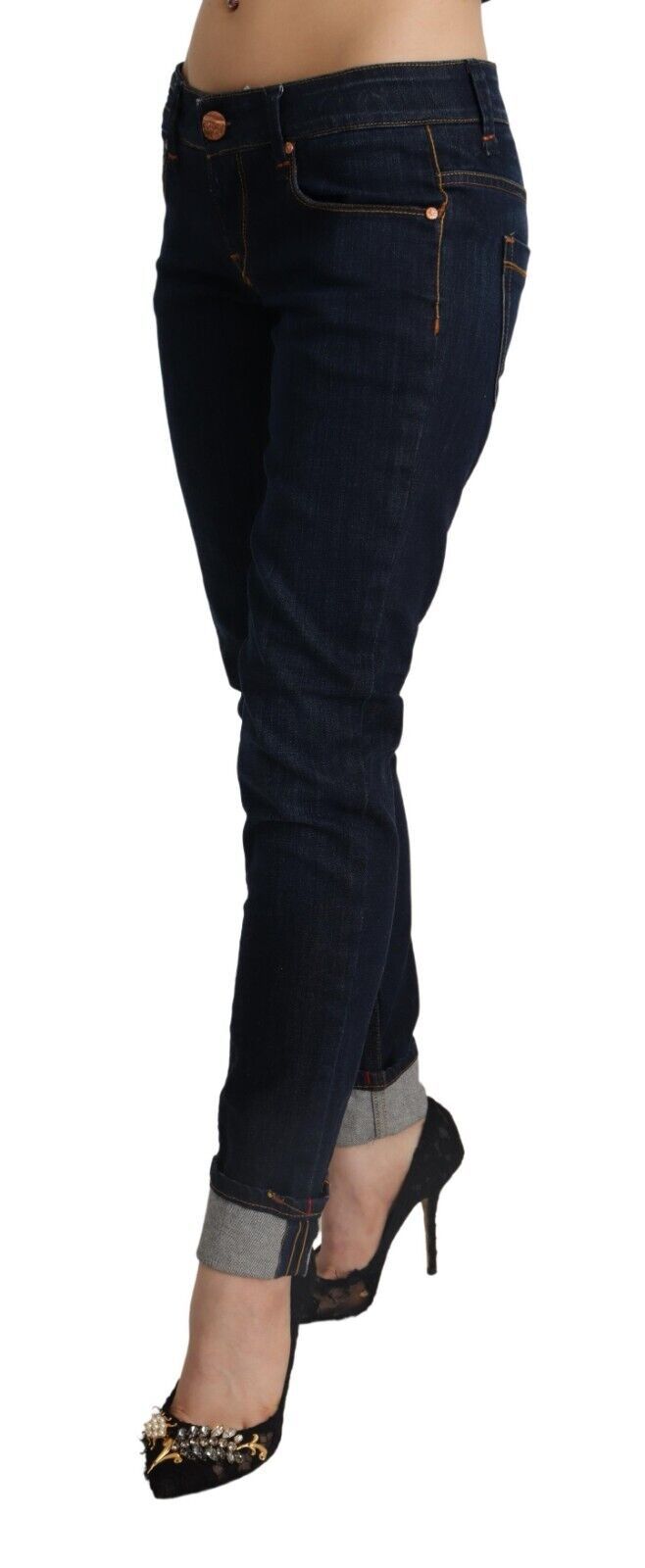 Acht Slim Fit Dunkelblauer Denim Elegance