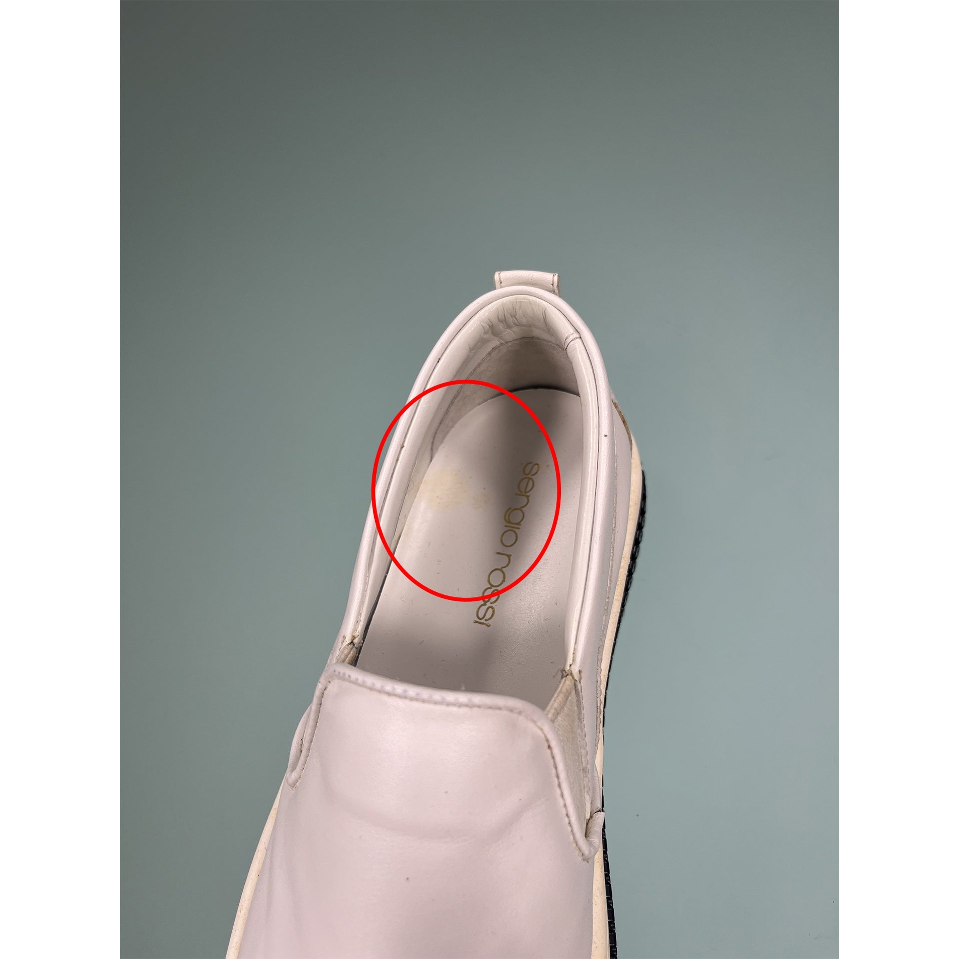 Sergio Rossi Leather Slip-Op Sneakers