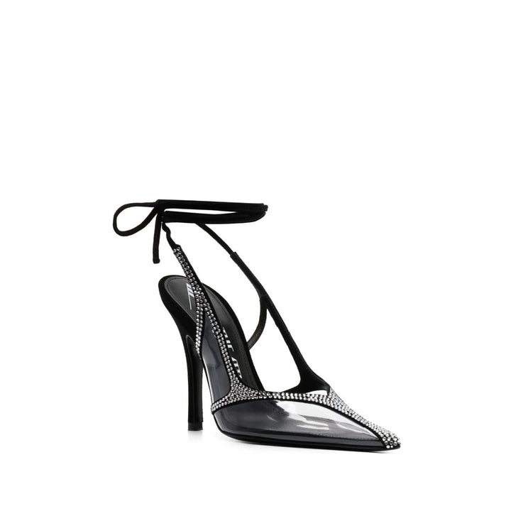 The Attico Venus Chrome Slingback Pumps