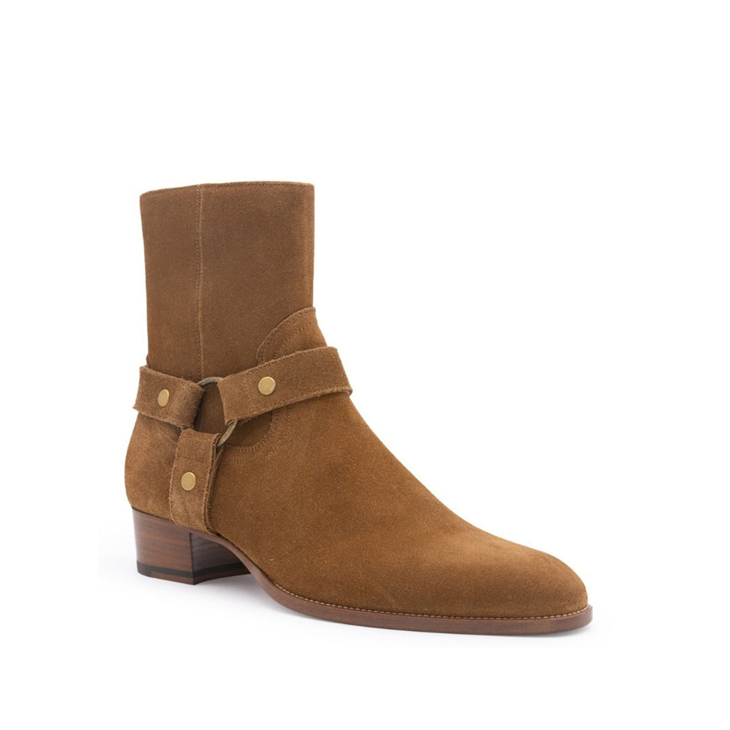 Saint Laurent Wyatt Harness Ankle Boots