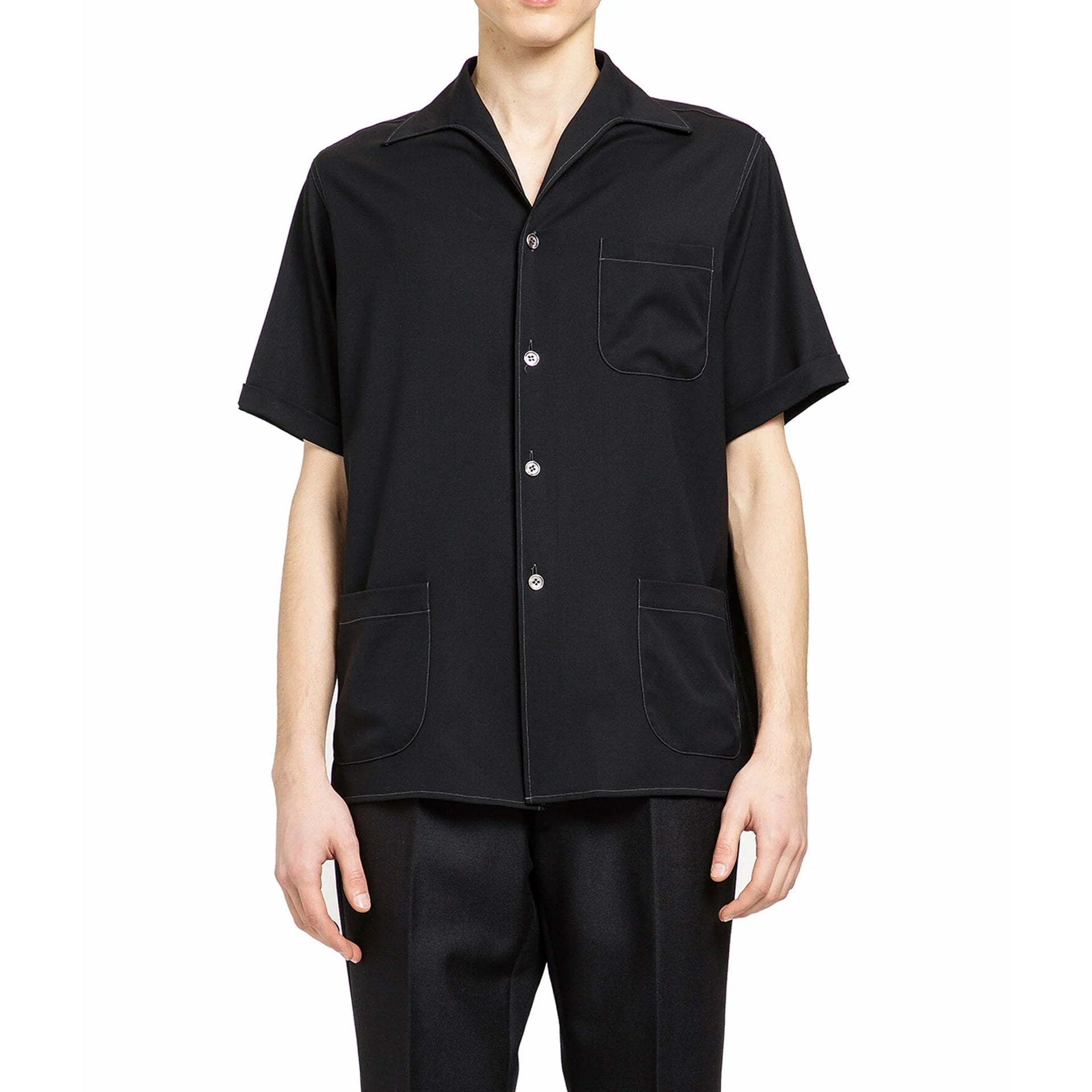 Maison Margiela short-sleeve wool shirt