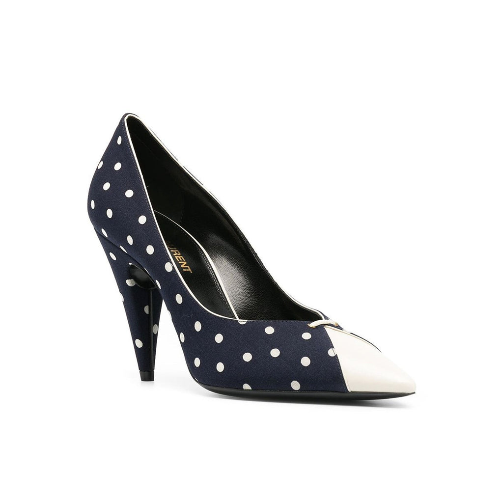 Saint Laurent Lola Polka Dot-Print Pumps