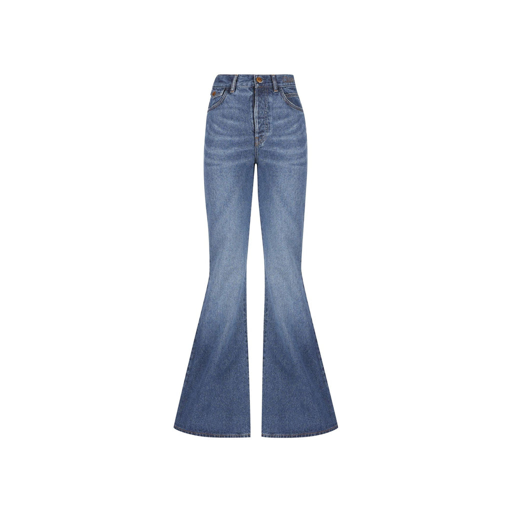 Chloe Cotton Denim Flared Jeans