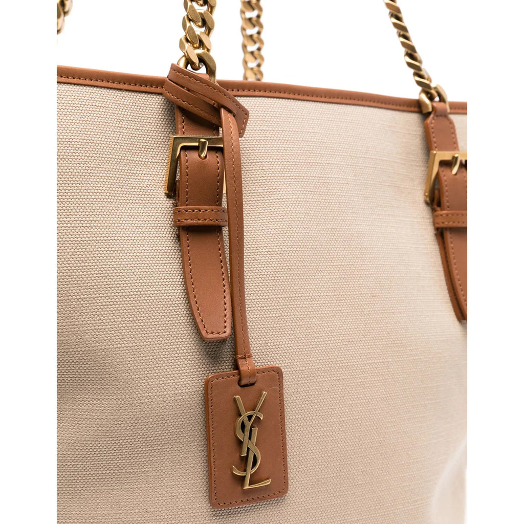Saint Laurent Cassandre-tag Canvas Tote Bag