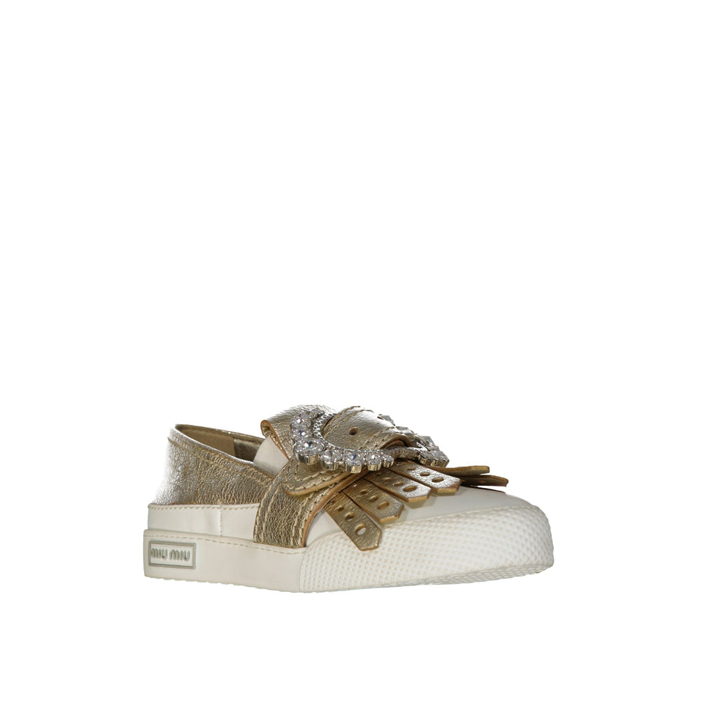Miu Miu Embellished Sneakers - WOMEN SHOES - MIU MIU - Tluxy New