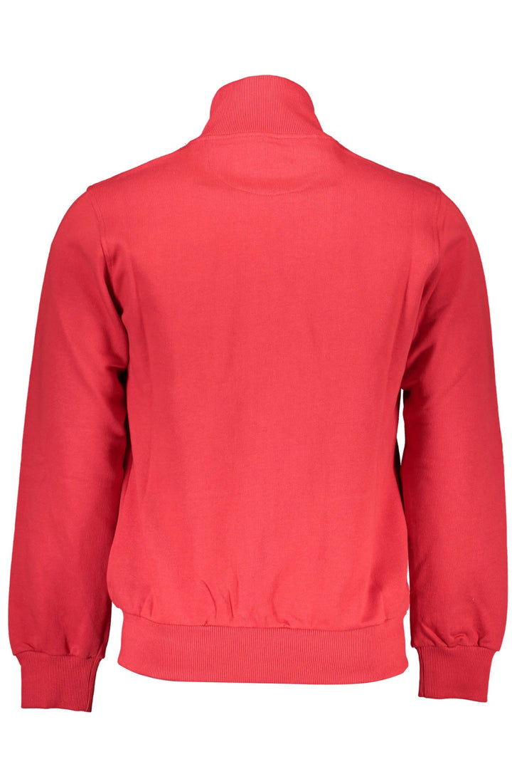 LA MARTINA RED MEN&#39;S ZIP-UP SWEATSHIRT