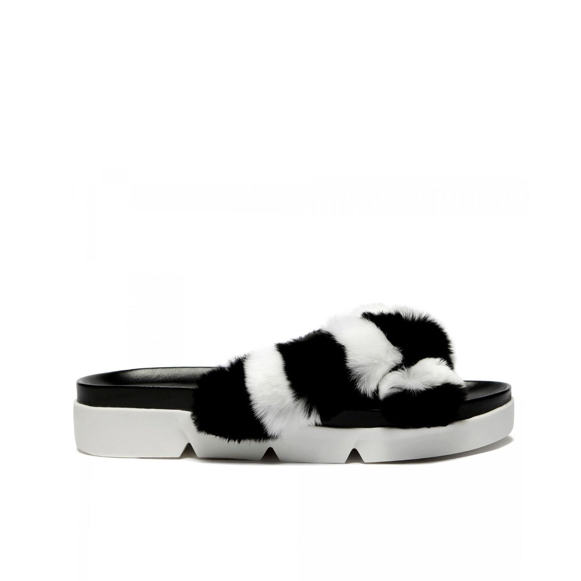 Stuart Weitzman Fur Slippers