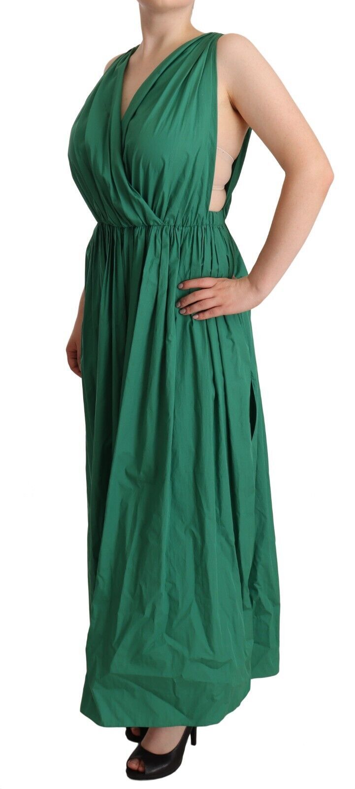 Robe trapèze élégante sans manches vert foncé Dolce &amp; Gabbana