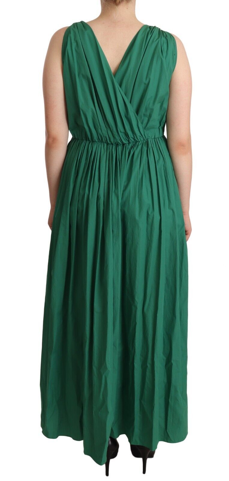Robe trapèze élégante sans manches vert foncé Dolce &amp; Gabbana
