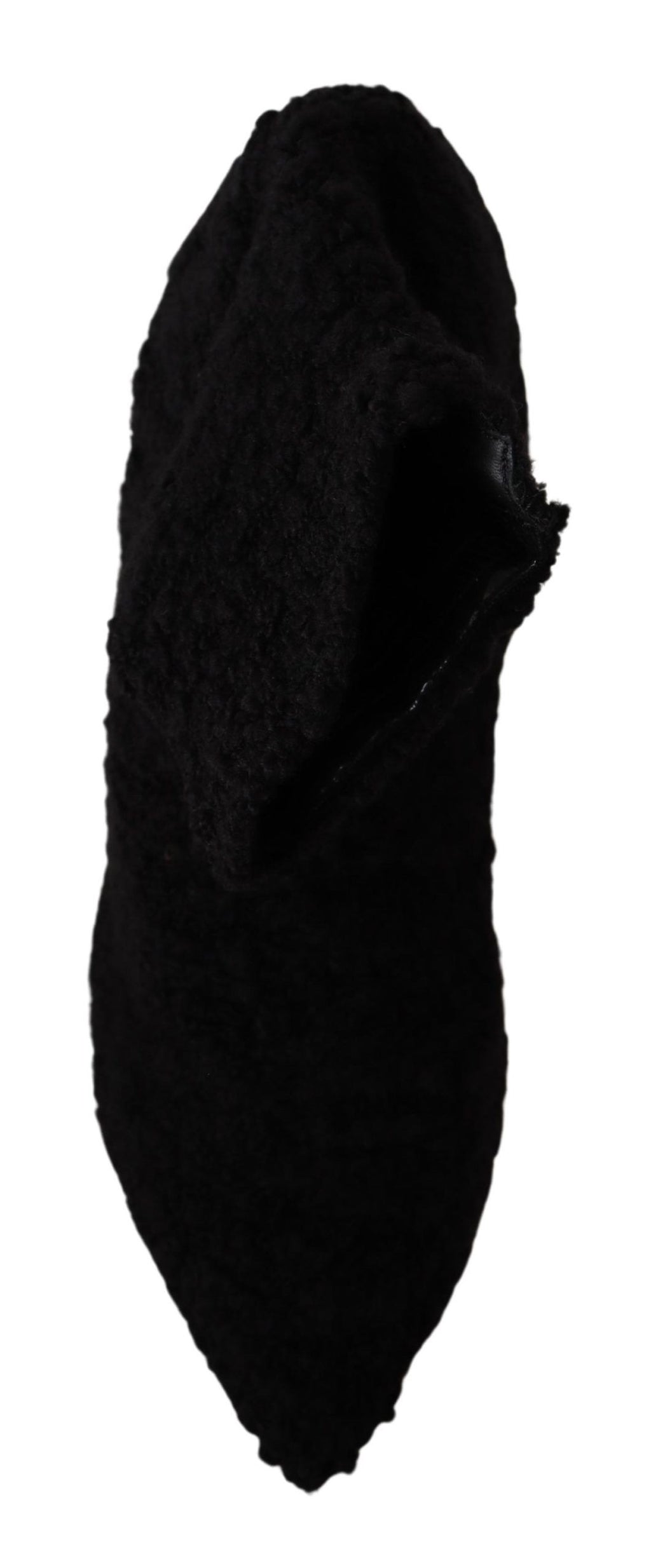 Dolce &amp; Gabbana Elegante schwarze Viskosestiefel mit halbhoher Wade