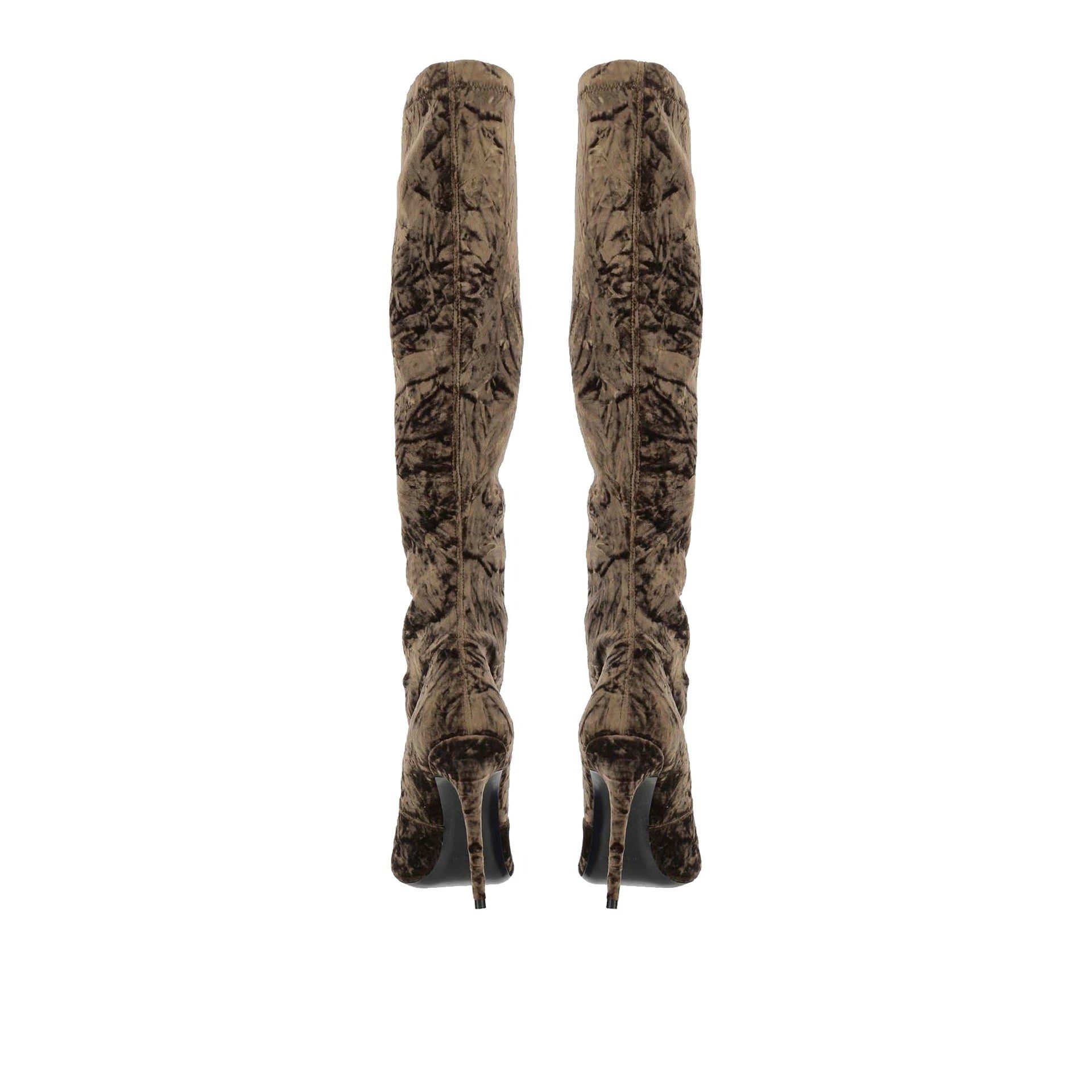 Saint Laurent Talia Velvet Boots