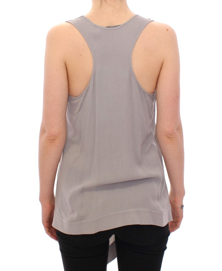 Haut élégant en viscose grise Comeforbreakfast – Style intemporel