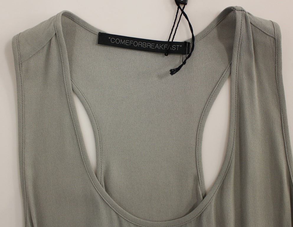 Haut élégant en viscose grise Comeforbreakfast – Style intemporel