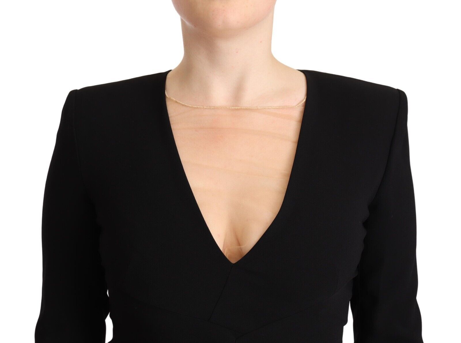 Mini-robe noire élégante à col en V Dsquared²