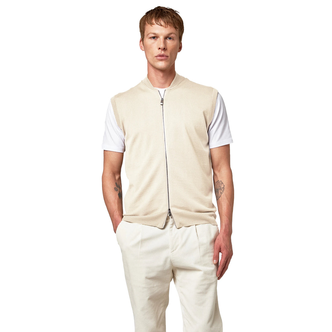 Alpha Studio Vest White Man