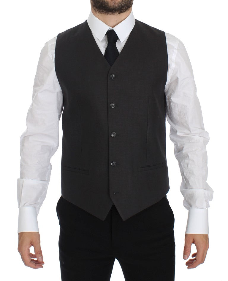 Blazer et gilet élégants en lin gris Dolce &amp; Gabbana