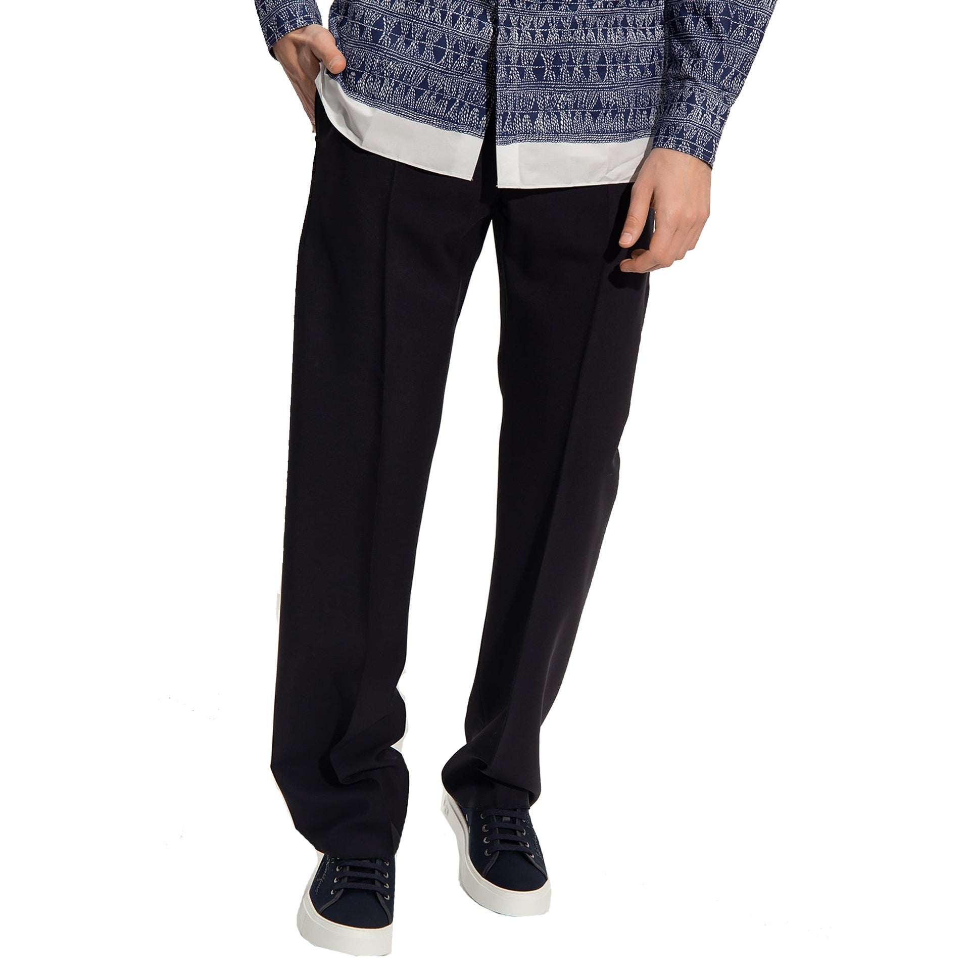 Salvatore Ferragamo Cotton And Silk Pants – Siebentaschen