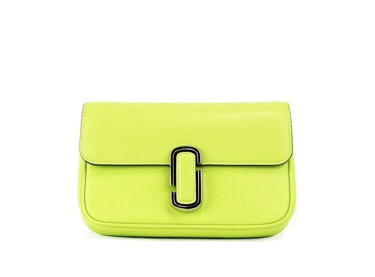 Marc Jacobs – The J Marc – Umhängetasche aus glattem Leder in Grün Glow