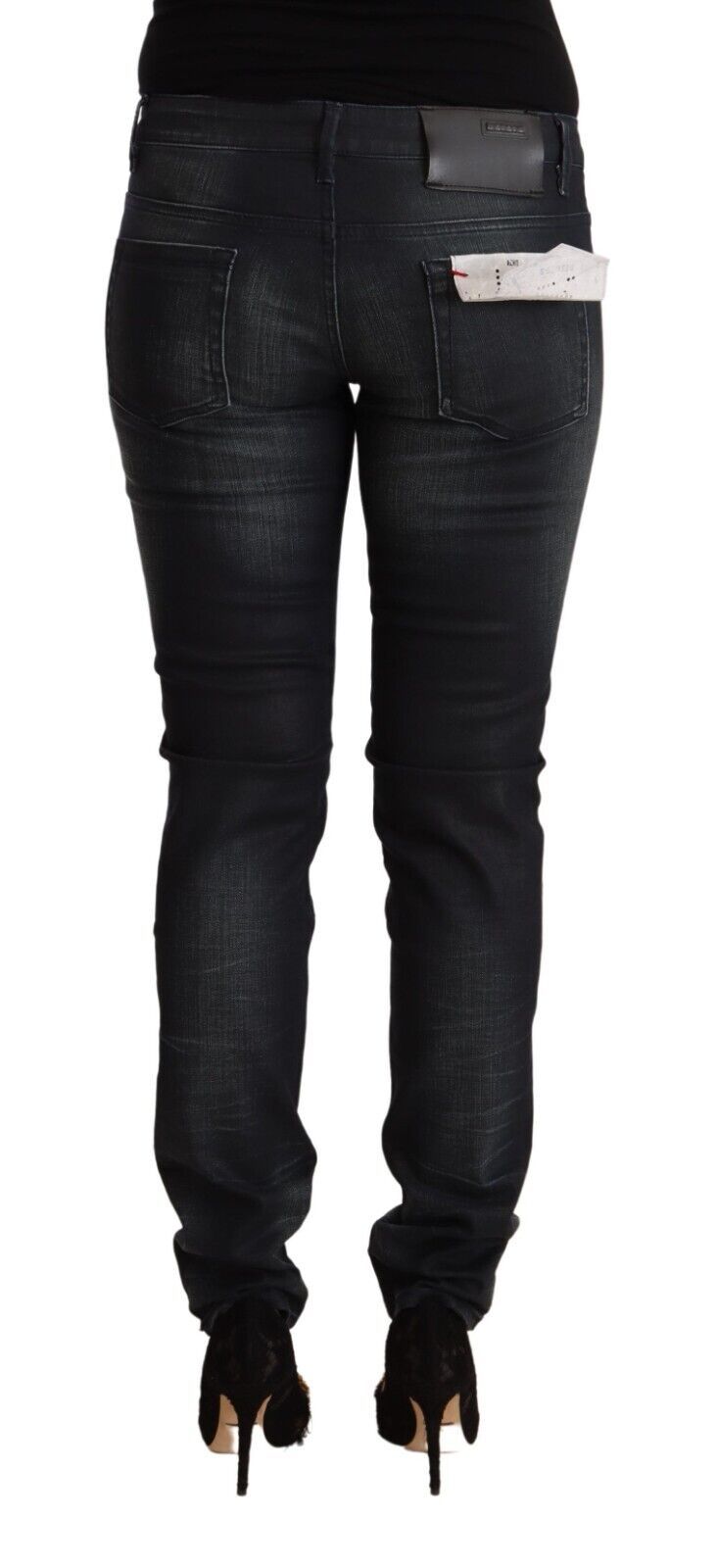 Acht Sleek – Slim-Fit-Jeans in verwaschenem Schwarz