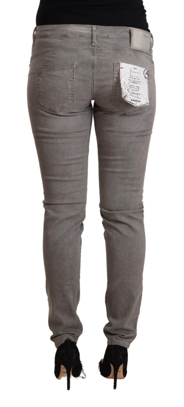 Acht Chic Skinny Jeans aus Baumwollmischung mit niedriger Taille