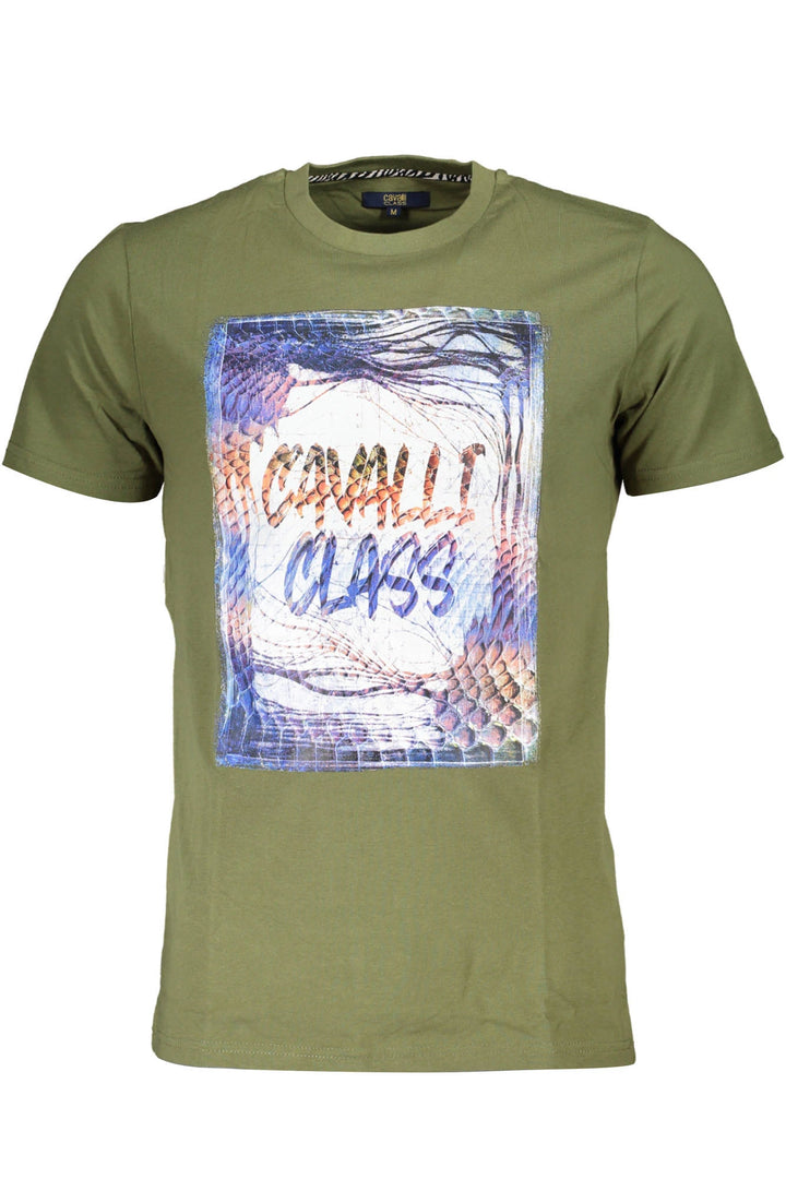 CAVALLI CLASS LONG SLEEVE T-SHIRT MEN&#39;S SLEEVE T-SHIRT GREEN
