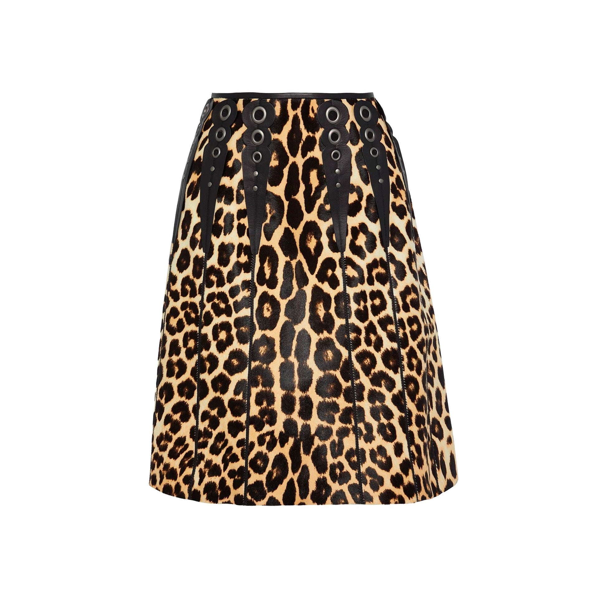Bottega Veneta Leopard Print Calf Hair Skirt – Siebentaschen