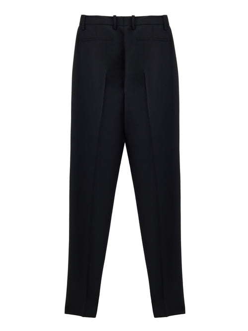 Gucci Men's Black Straight-Fit Trousers with Metal Logo Detail – Siebentaschen
