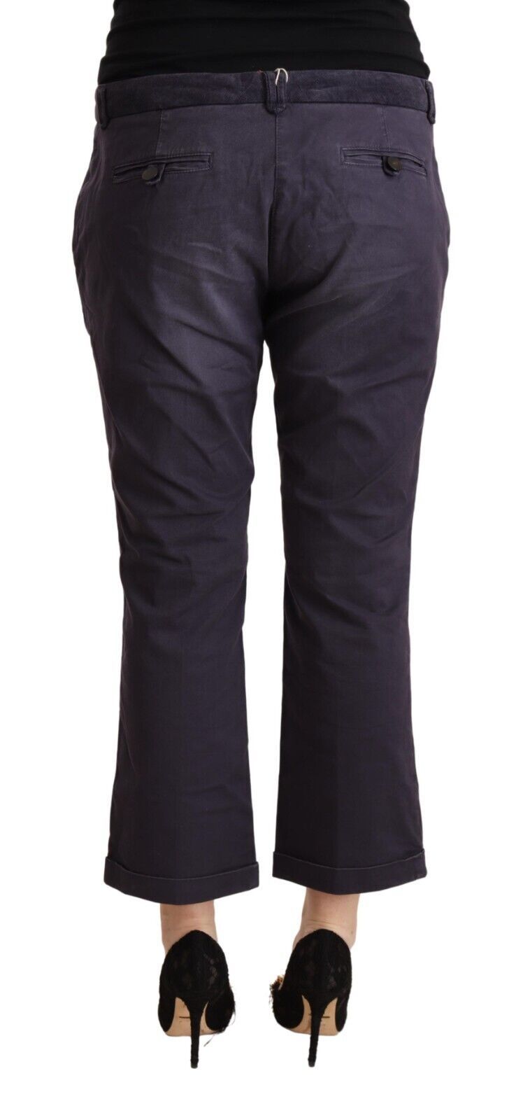 Pantalon court taille basse Jucca Chic en noir