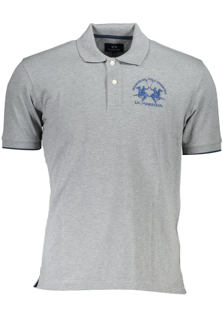 LA MARTINA MEN&#39;S SHORT SLEEVE POLO GREY