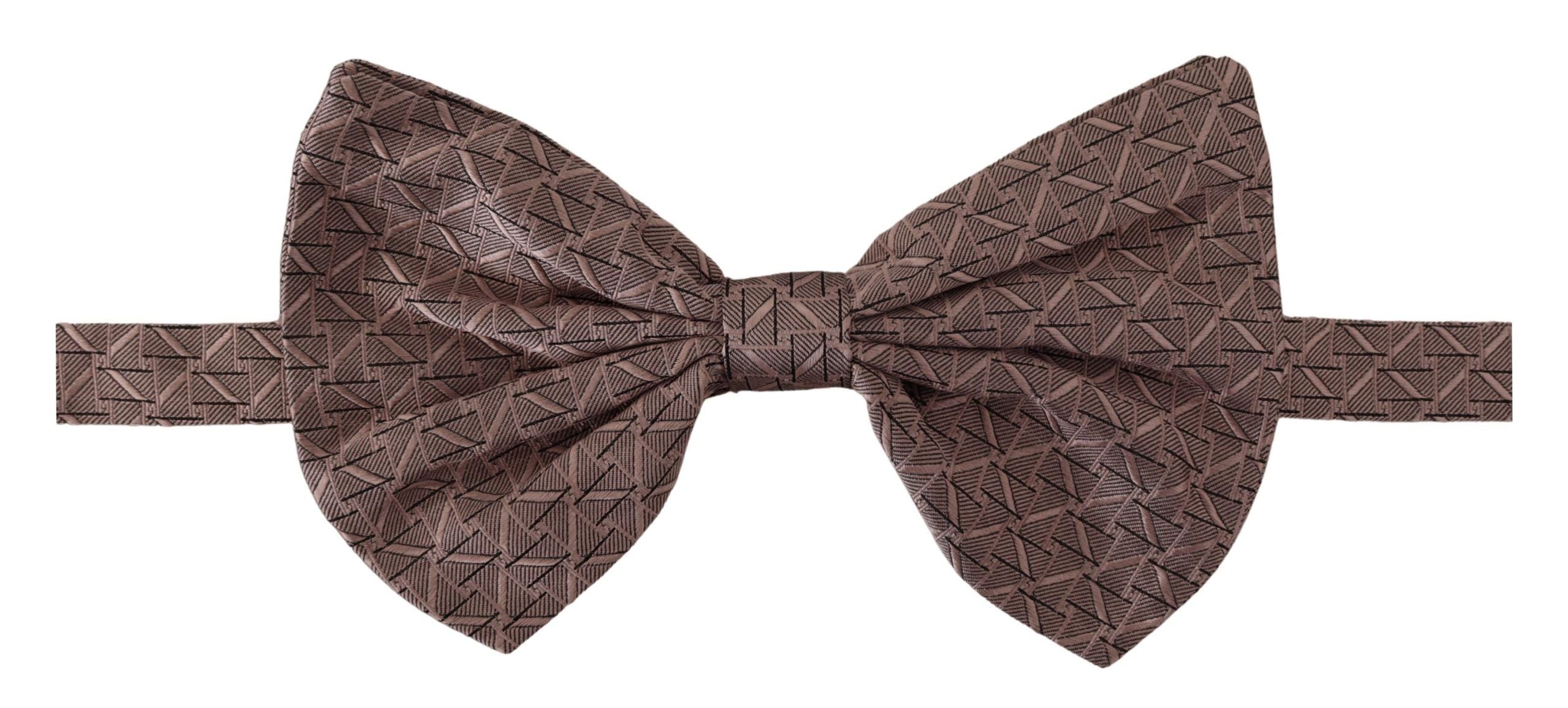 Dolce &amp; Gabbana Elegante graue Seidenfliege - Herren-Abendgarderobe