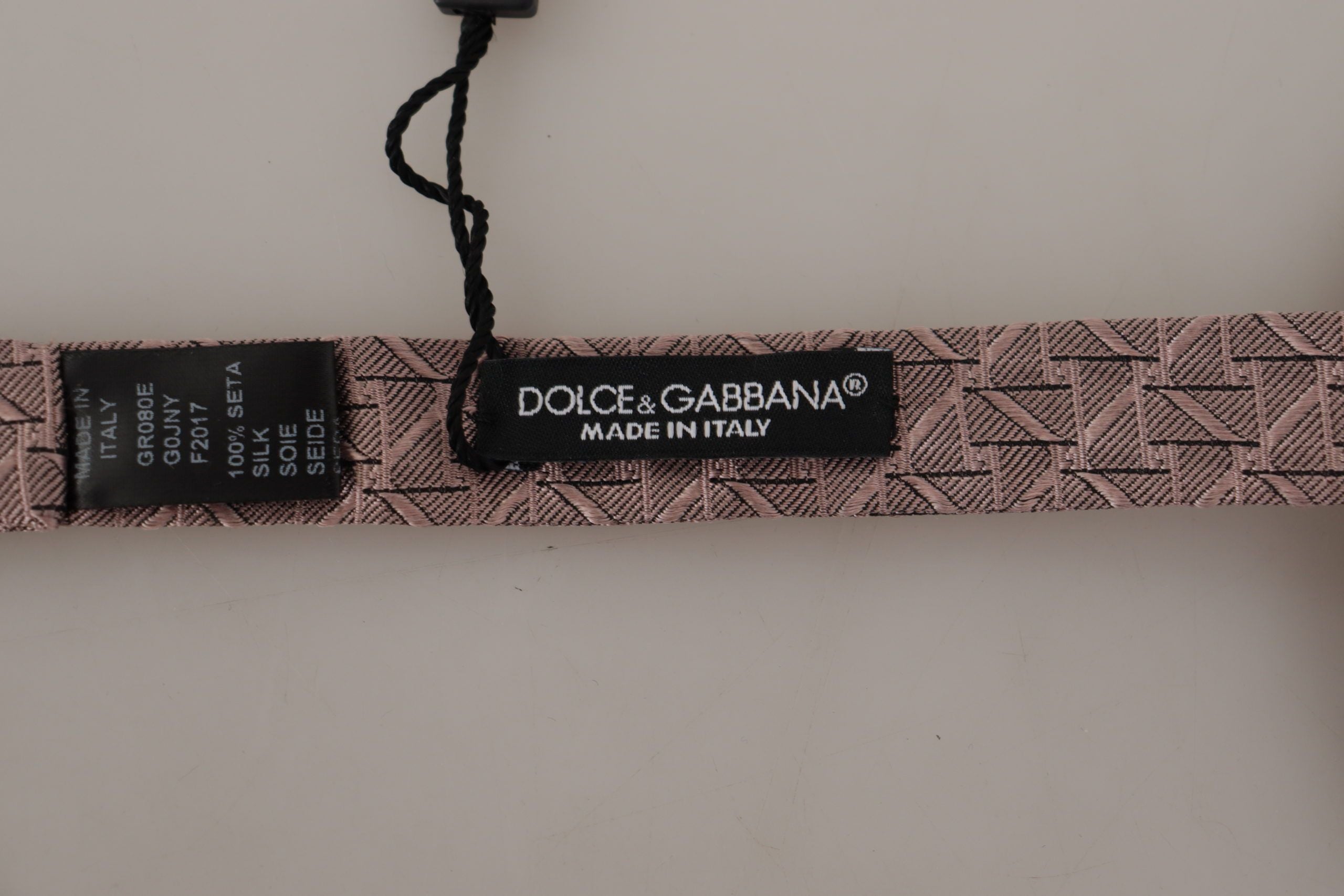 Dolce &amp; Gabbana Elegante graue Seidenfliege - Herren-Abendgarderobe