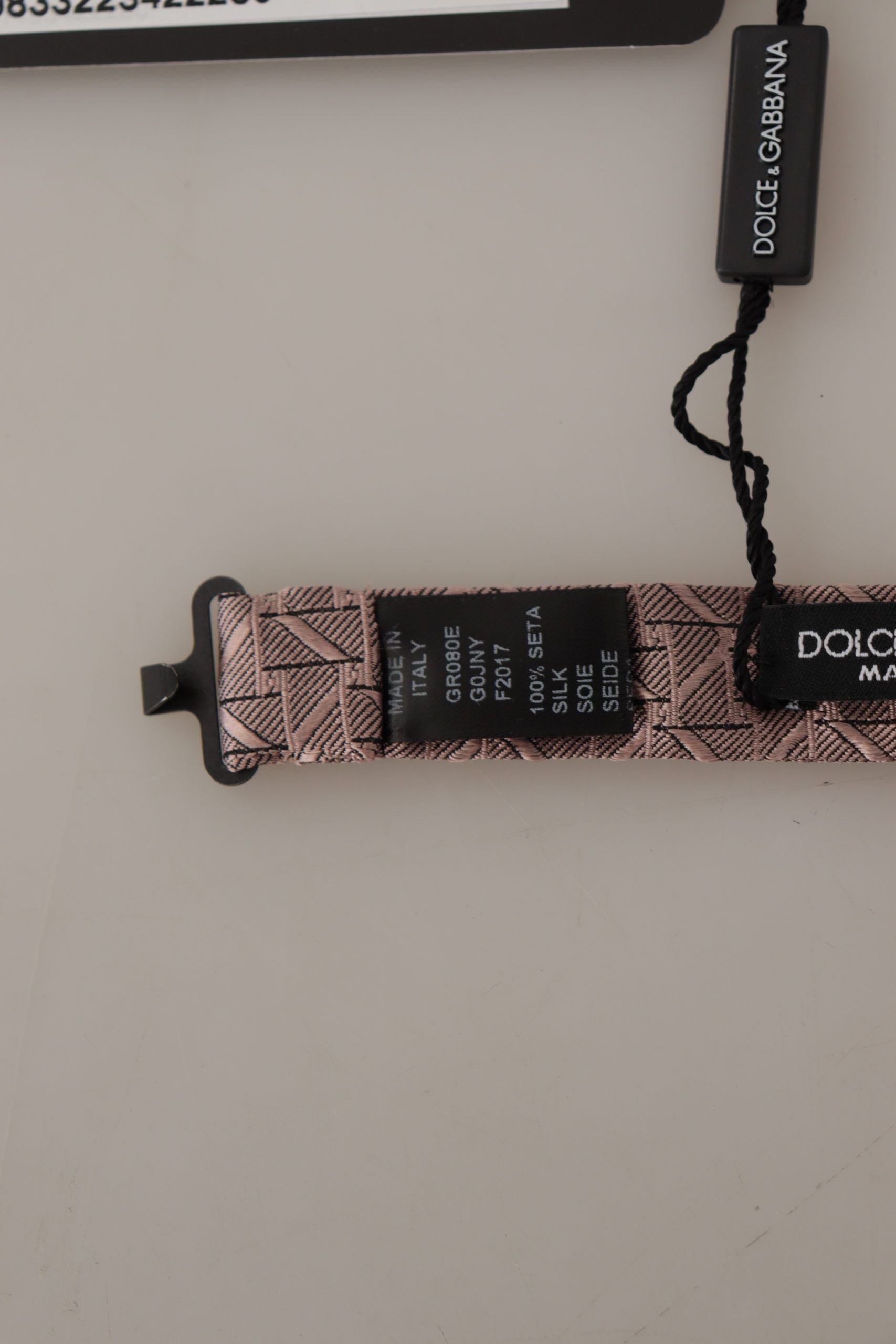 Dolce &amp; Gabbana Elegante graue Seidenfliege - Herren-Abendgarderobe