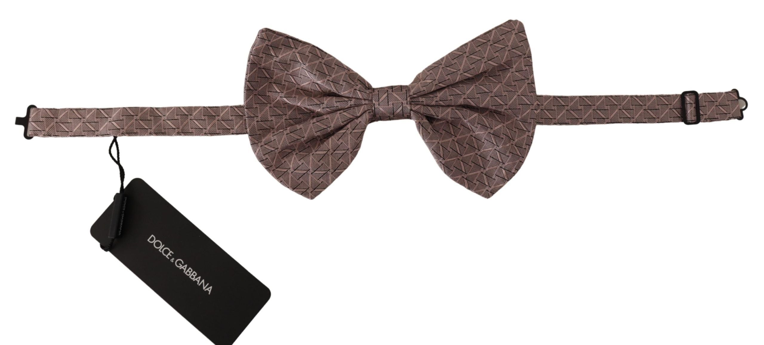 Dolce &amp; Gabbana Elegante graue Seidenfliege - Herren-Abendgarderobe