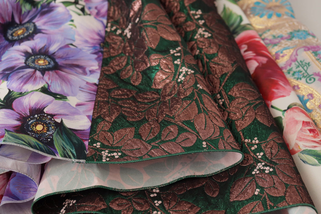 Robe en soie mélangée patchwork élégante Dolce &amp; Gabbana