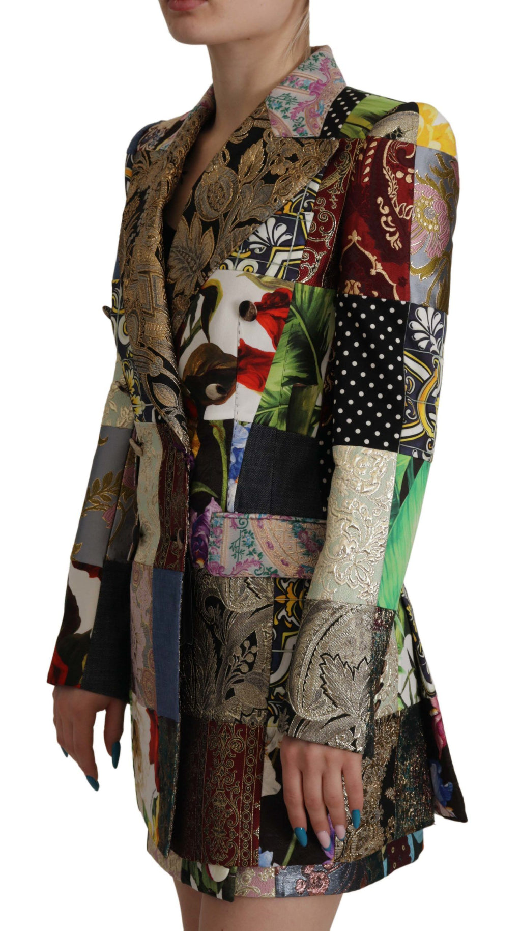 Dolce &amp; Gabbana Élégant blazer patchwork multicolore