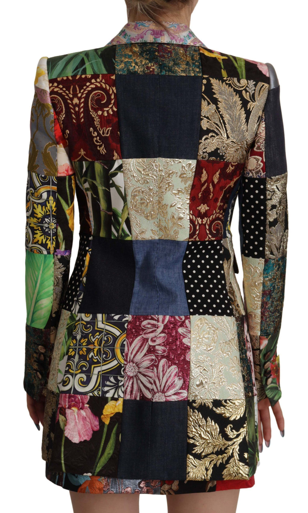 Dolce &amp; Gabbana Élégant blazer patchwork multicolore